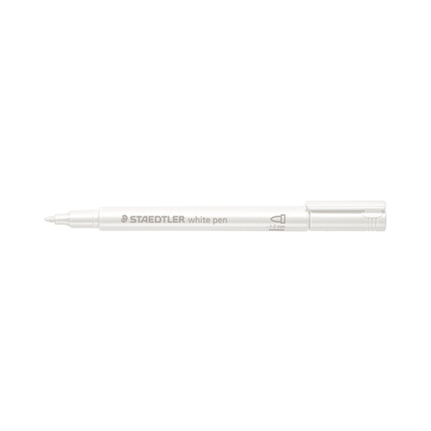 STAEDTLER Marqueur permanent métallisé, pointe ogive, blanc