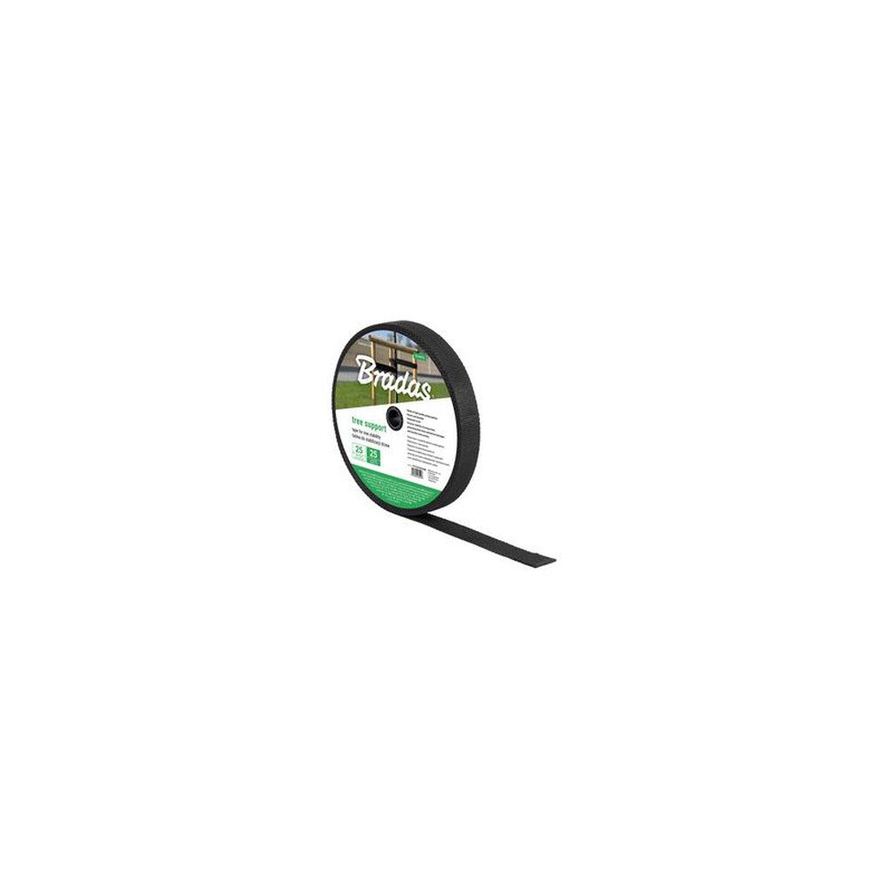 Bradas Bande de ligature pour arbres, PP, 25 mm x 25 m, noir