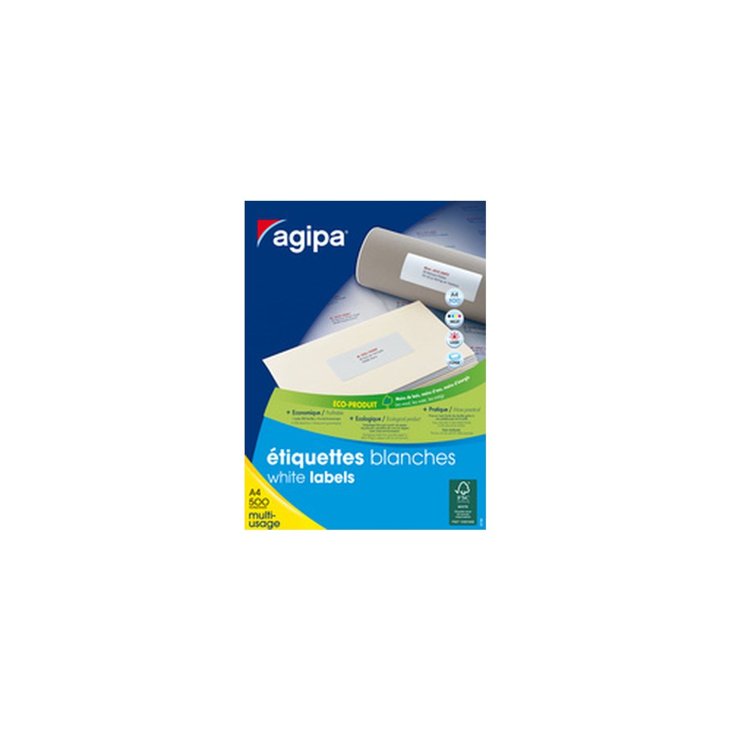 agipa Etiquette universelle, 105 x 148,5 mm, blanc