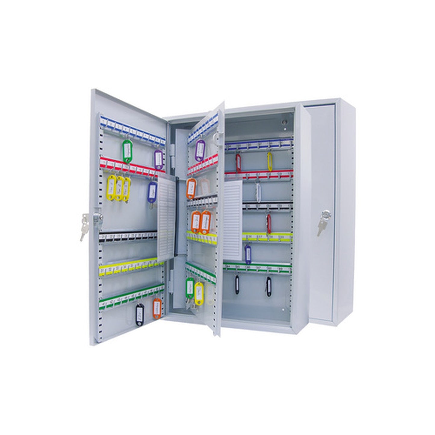 WEDO Armoire à clés pour 150 clés, dix barettes, gris clair