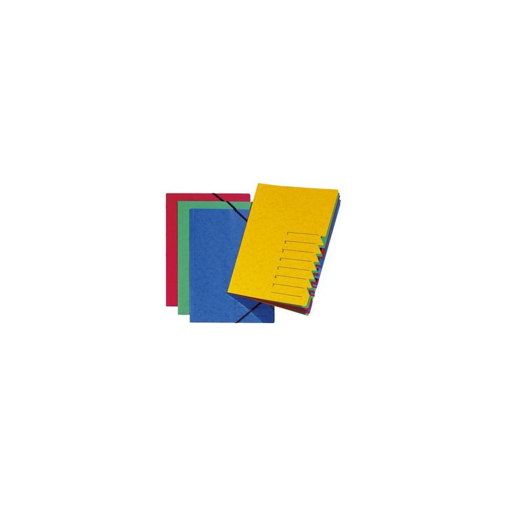 PAGNA trieur "EASY", A4, carton, 7 compartiments, vert