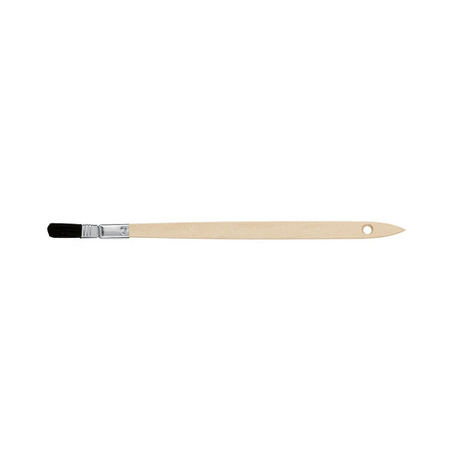 WESTEX Pinceau plat soie naturelle noire, 25 mm, courbé