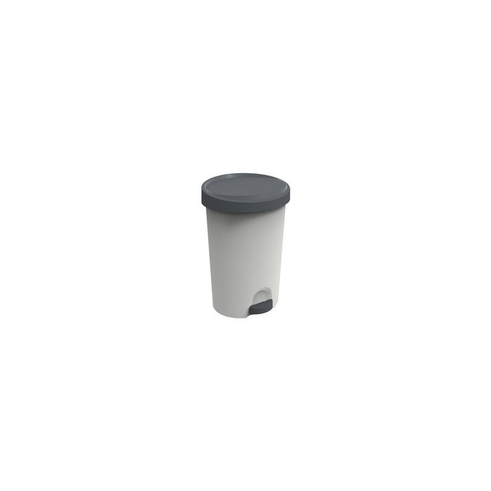 EDA Poubelle à pédale Stepy, 70 L, PP, gris/béton