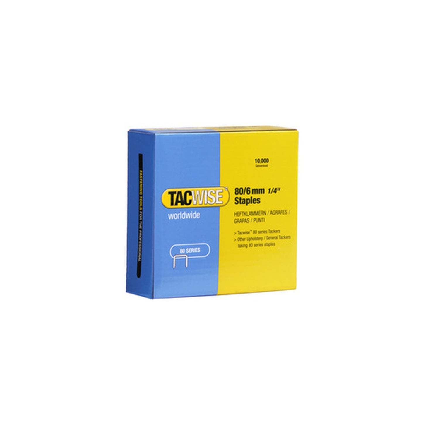 TACWISE Agrafes 80/10 mm galvanisées, 10.000 pièces
