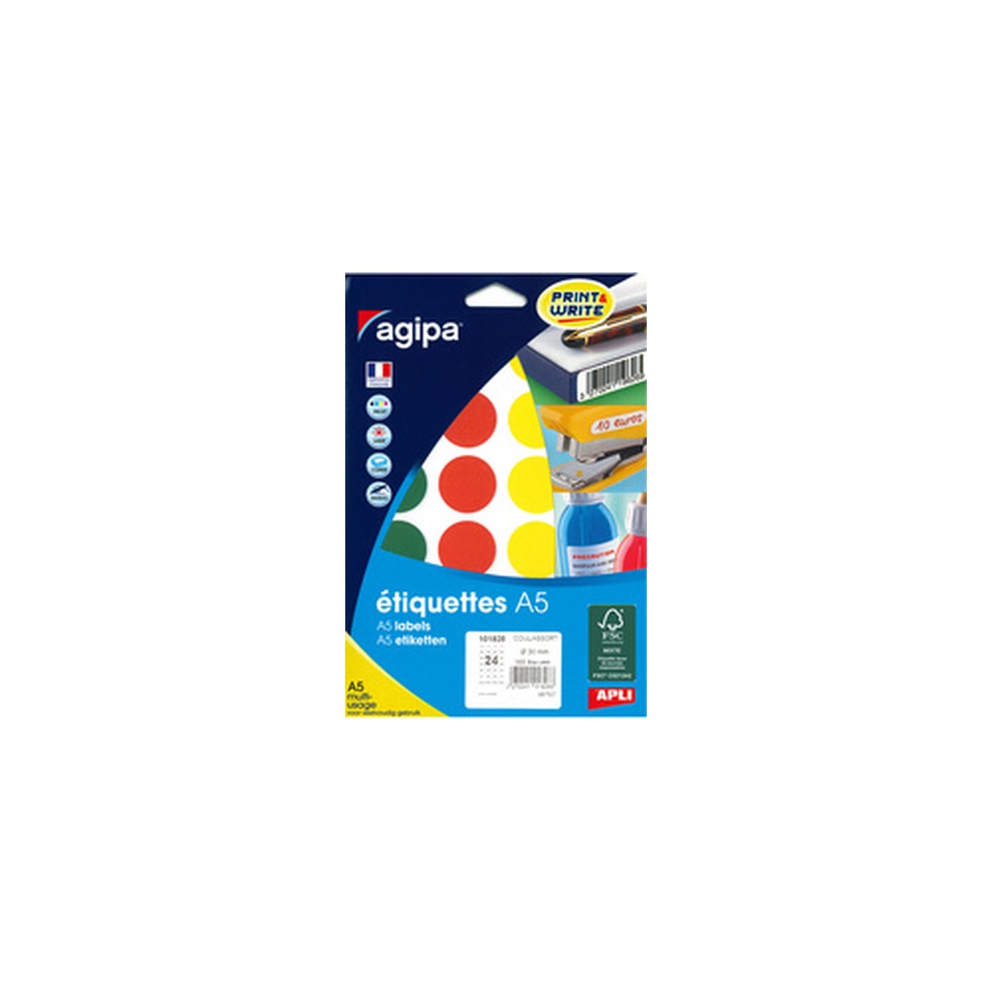 agipa Pastille de couleur, diamètre: 30 mm, rond, assorti