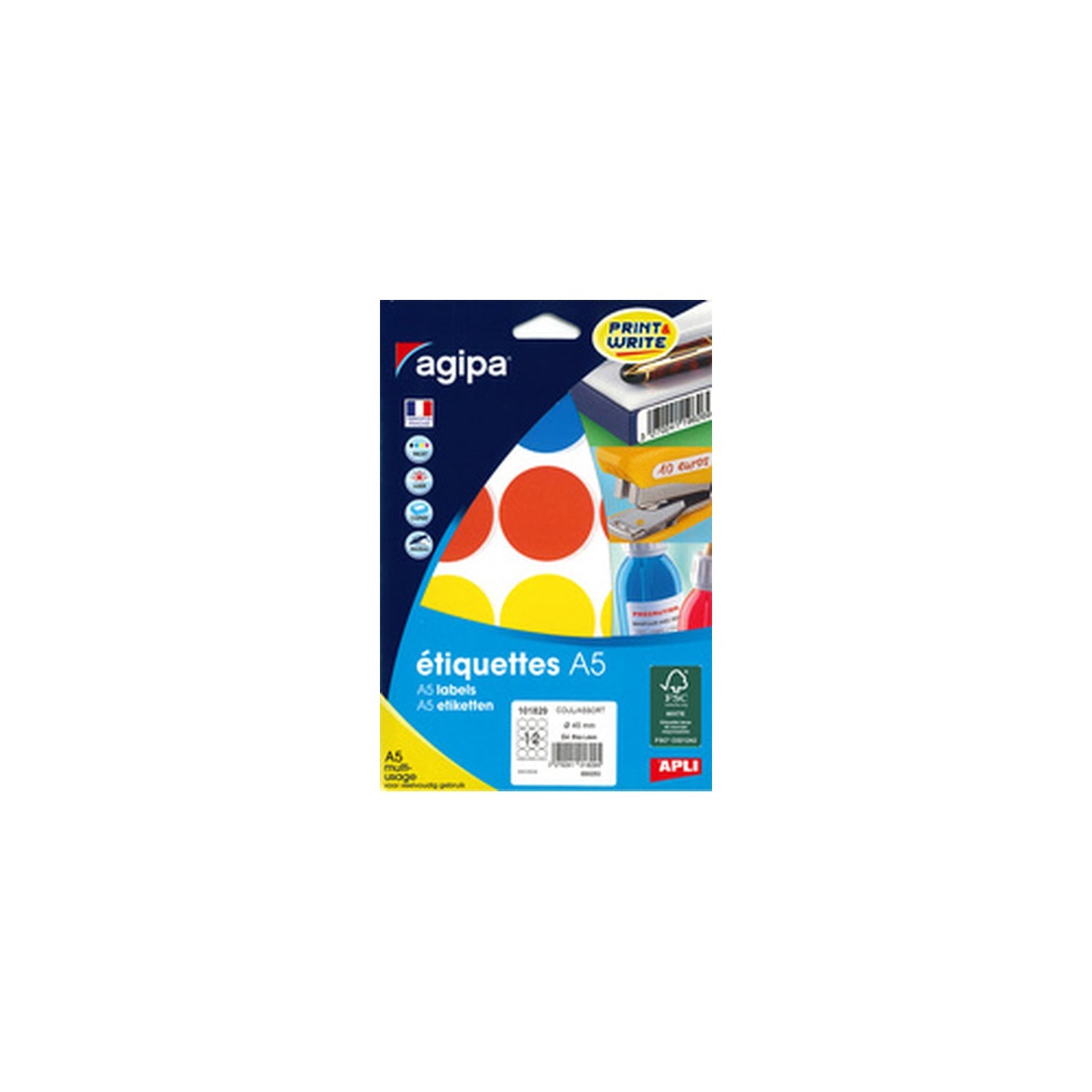 agipa Pastille de couleur, diamètre: 45 mm, rond, assorti