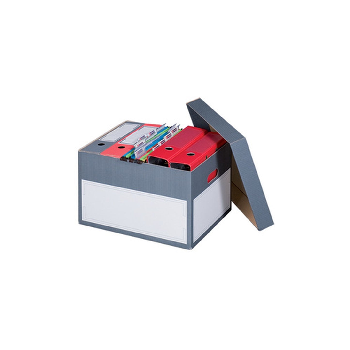 smartboxpro Boîte d'archives/transport L, à couvercle, gris x5