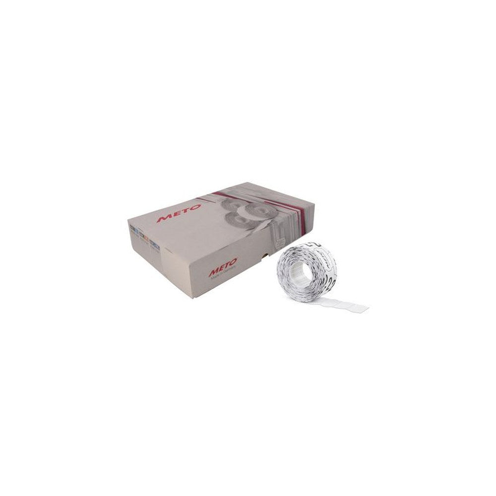 METO Étiquette pour étiqueteuse de prix, 26 x 12 mm, blanc