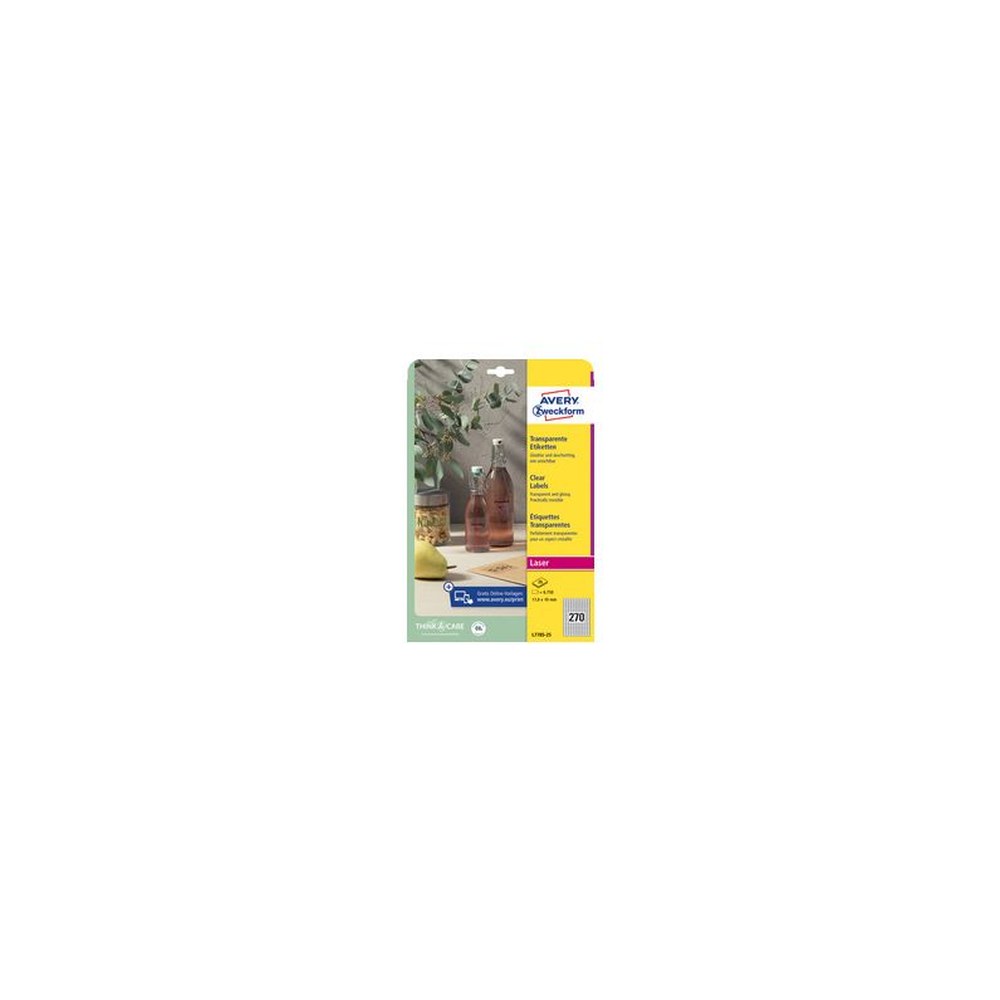 AVERY Zweckform Crystal Clear Etiquette, 96 x 50,8 mm