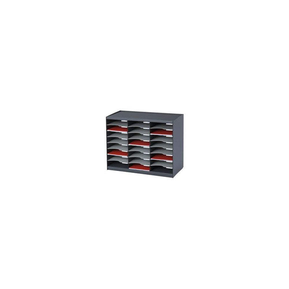 PAPERFLOW Trieur monobloc, 24 compartiments, anthracite