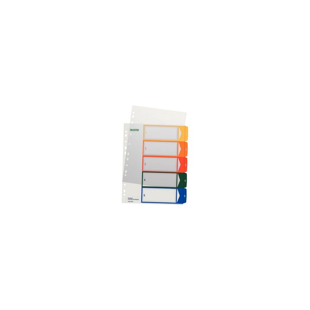 LEITZ Intercalaires en plastique, numéroté, A4 extra large