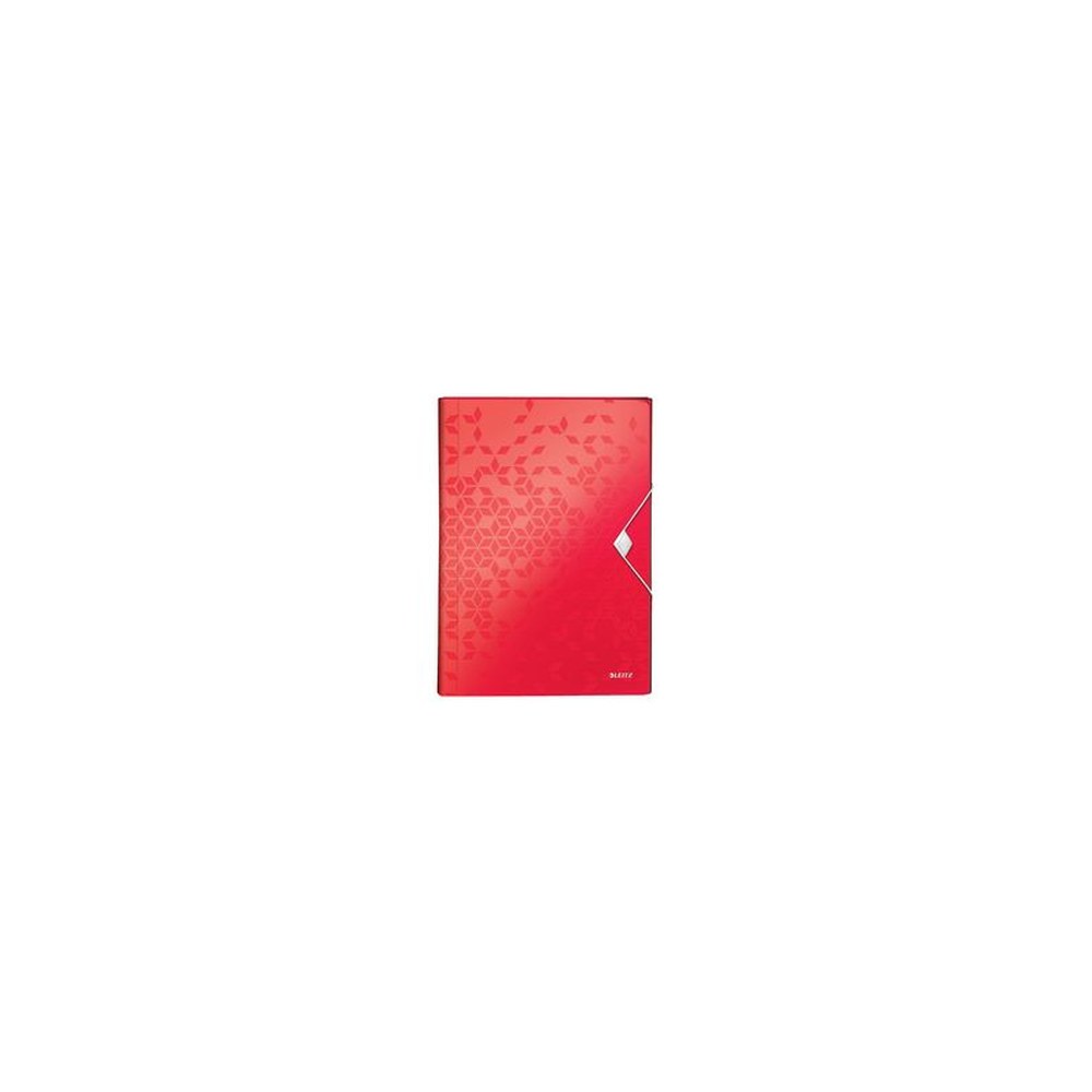 LEITZ Trieur ménager WOW, A4, PP, 6 compartiments, rouge