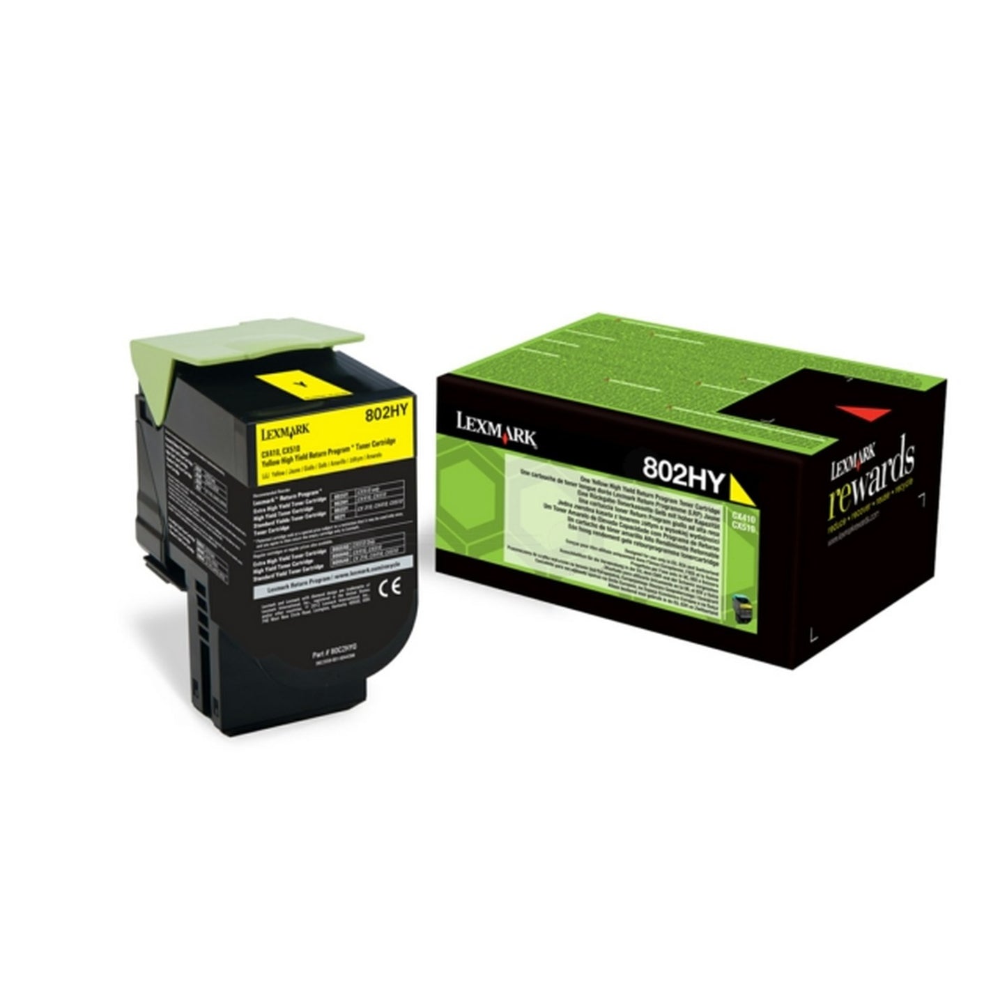 Toner d'origine Lexmark 80C2HYE / 802HY - jaune