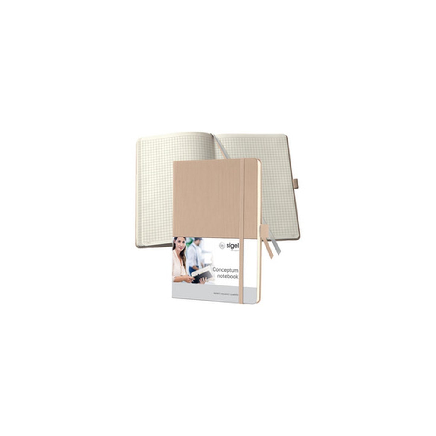 sigel Carnet de notes Conceptum, A5, quadrillé, beige