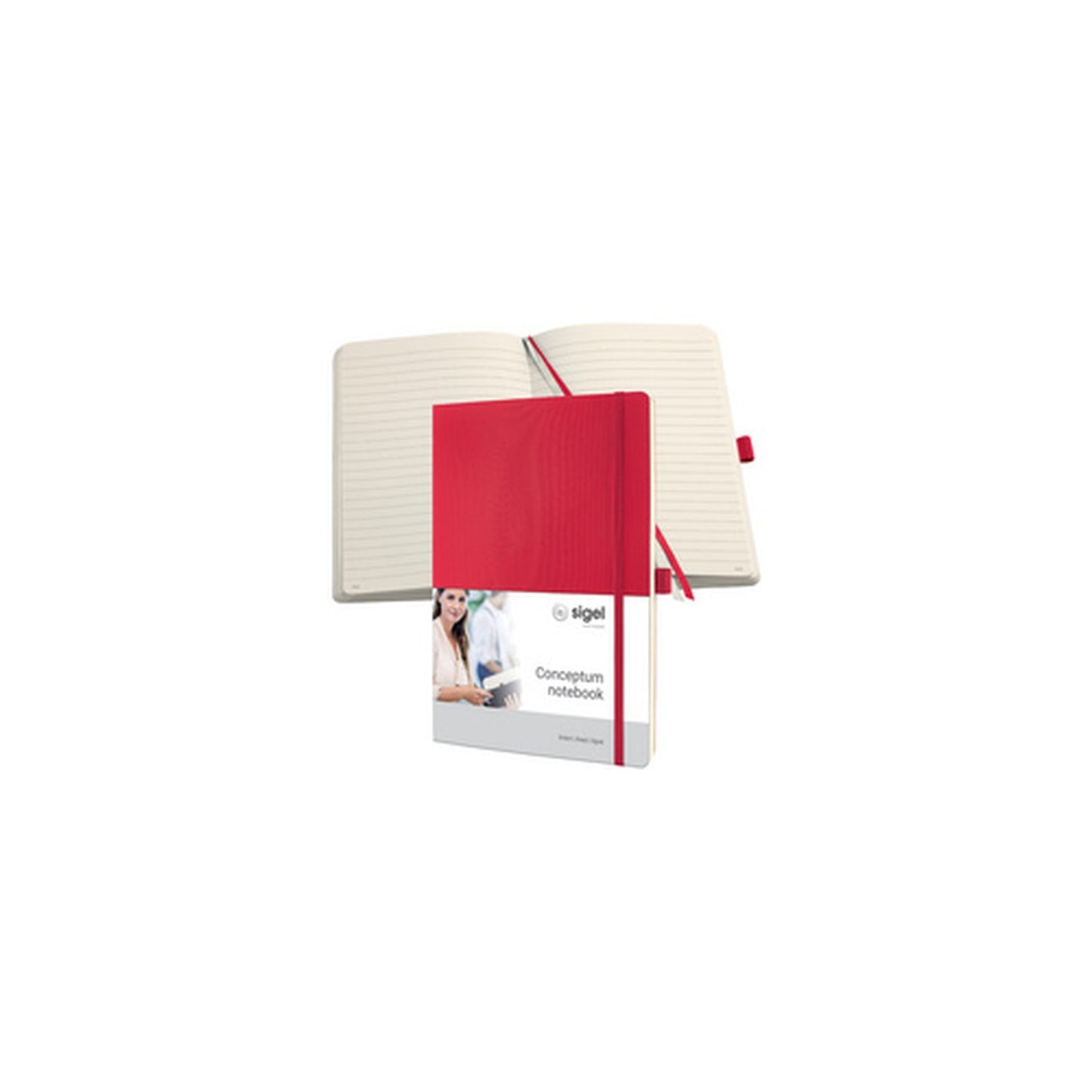 sigel Carnet de notes Conceptum, A4, ligné, rouge