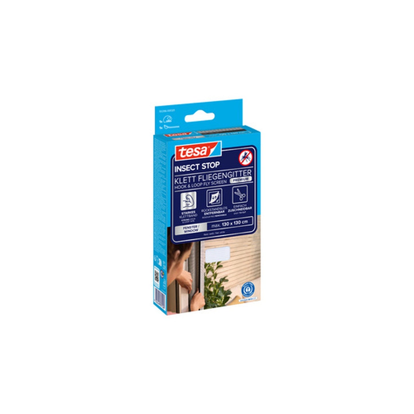 tesa Moustiquaire INSECT STOP pour fenêtre, 1,30 m x 1,50 m