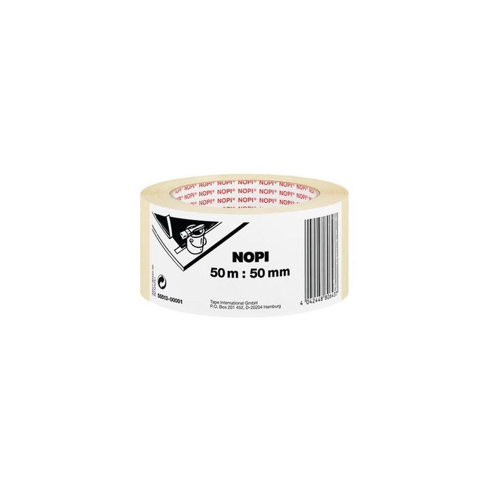NOPI ruban de masquage en papier crêpé, 19 mm x 50 m, beige