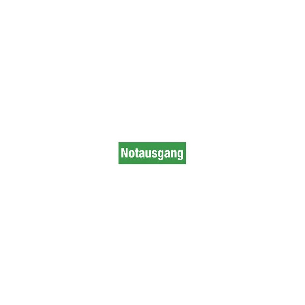 LEINA Hinweisschild, Text: "Notausgang", aus PVC-Folie