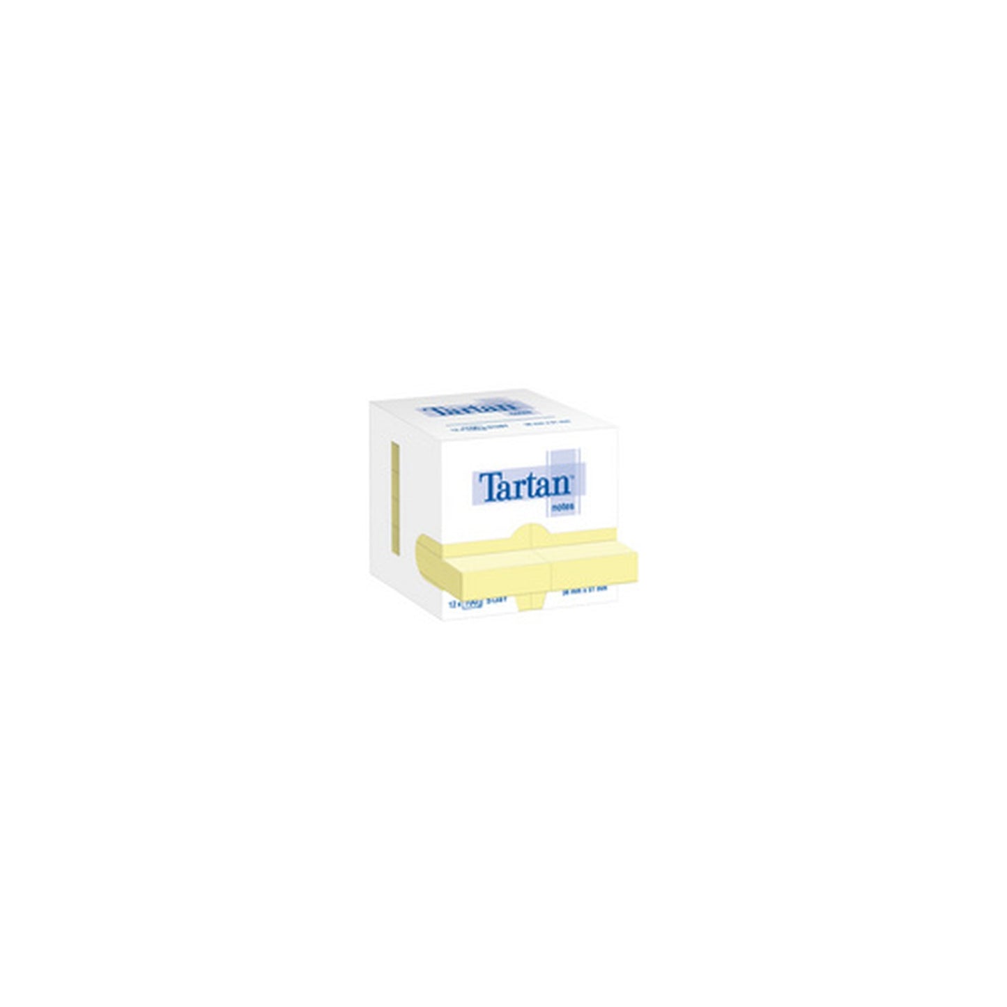 Tartan Bloc-notes repositionnable, 51 x 38 mm, jaune