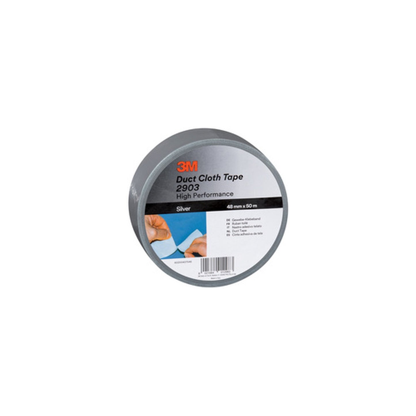 3M Scotch Ruban adhésif en toile 2903, 48 mm x 50 m, argent
