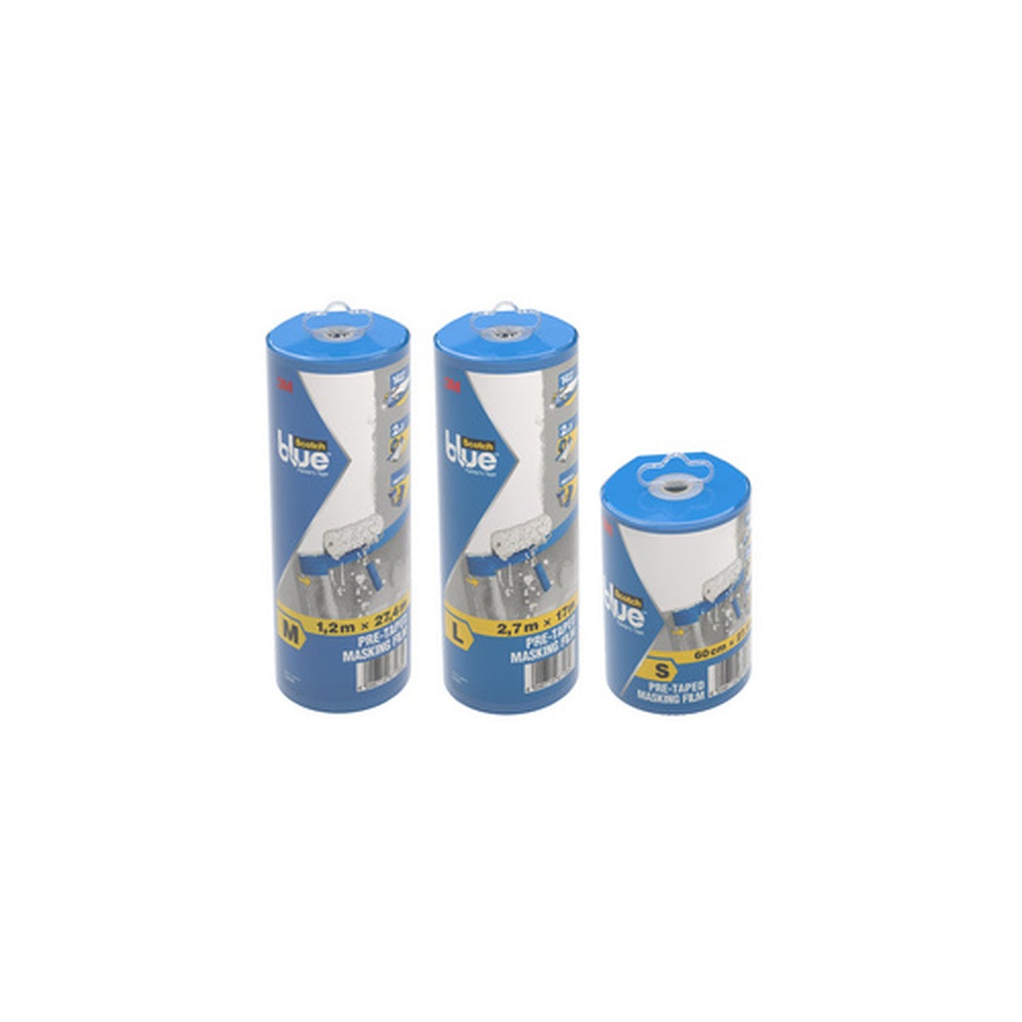 3M ScotchBlue Film de protection avec ruban pour peinture, S
