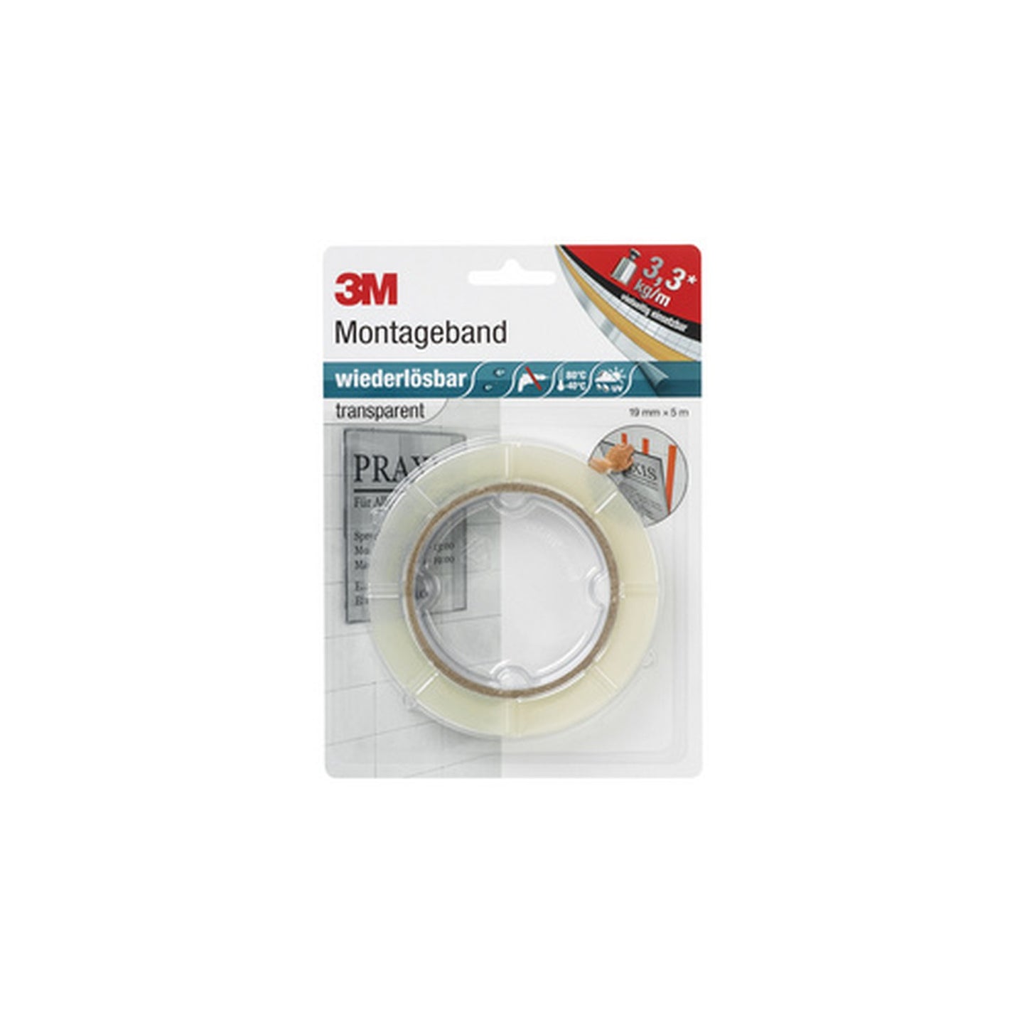 3M Scotch Bande de montage "enlevable", 19mm x 5m