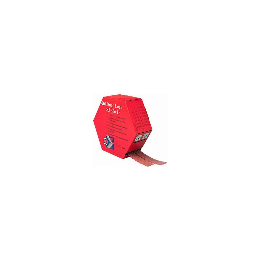 3M Fixation auto-agrippante Dual Lock SJ356D, translucide