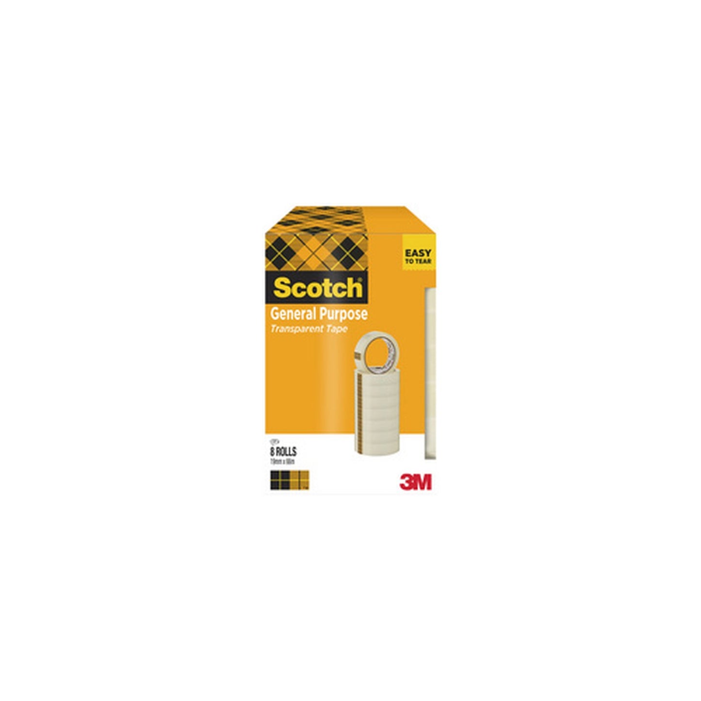 3M Scotch Ruban adhésif 508, 19 mm x 66 m, transparent