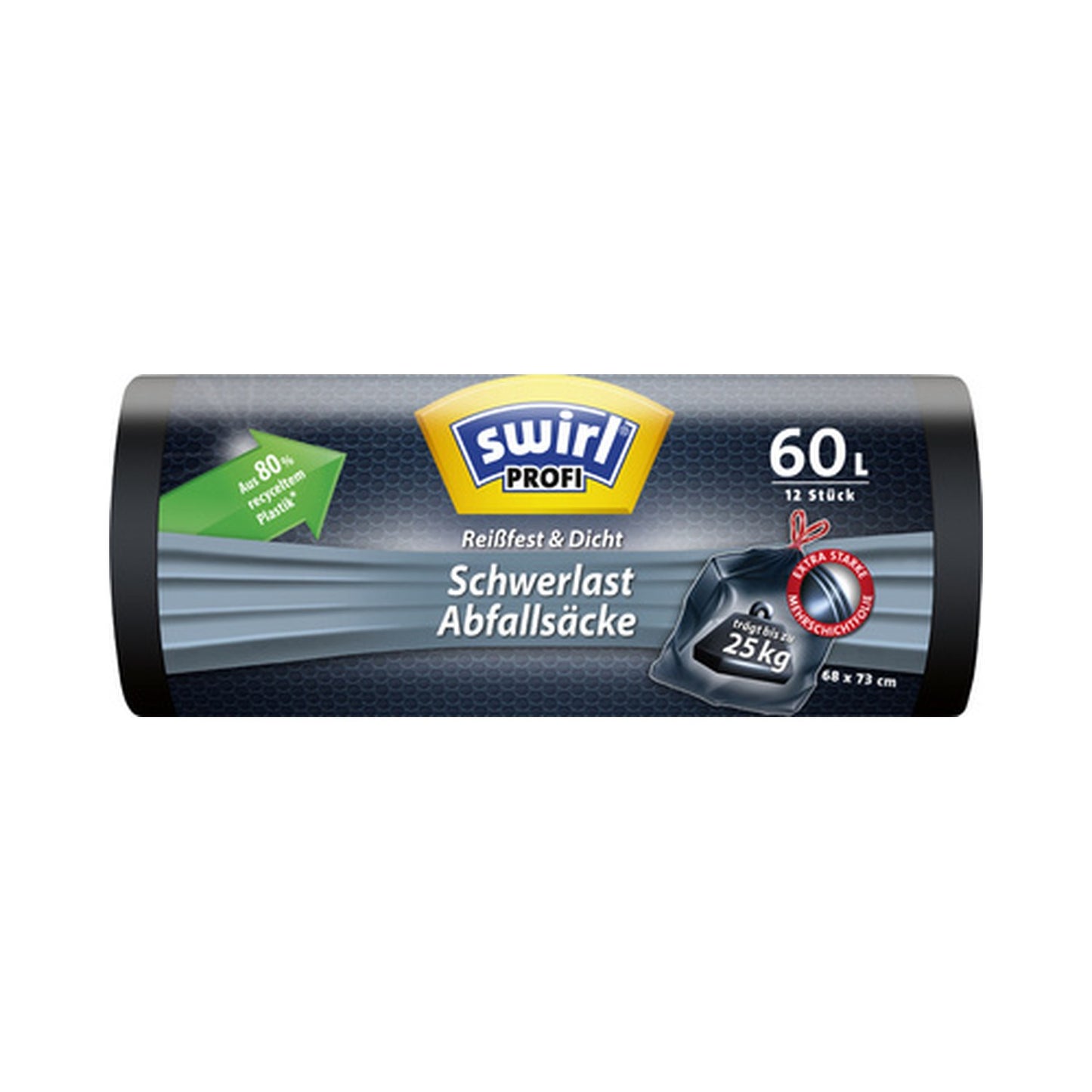 swirl Profi Sac poubelle renforcé, 60 litres, noir