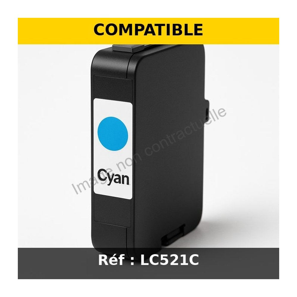 Cartouche compatible Brother LC521C - cyan
