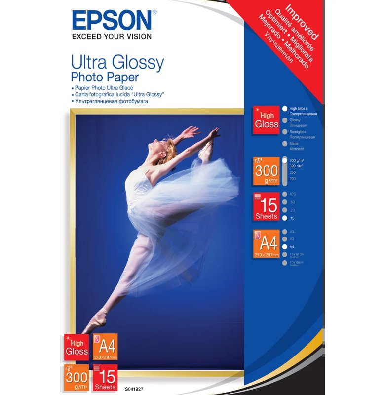 Papier photo A4 d'origine Epson C13S041927