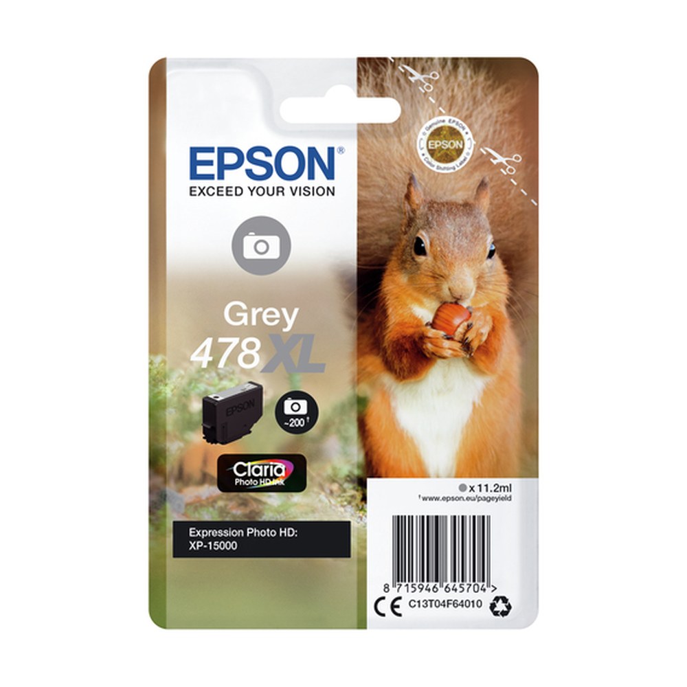 Cartouche d'origine Epson C13T04F64010 / 478XL - grise