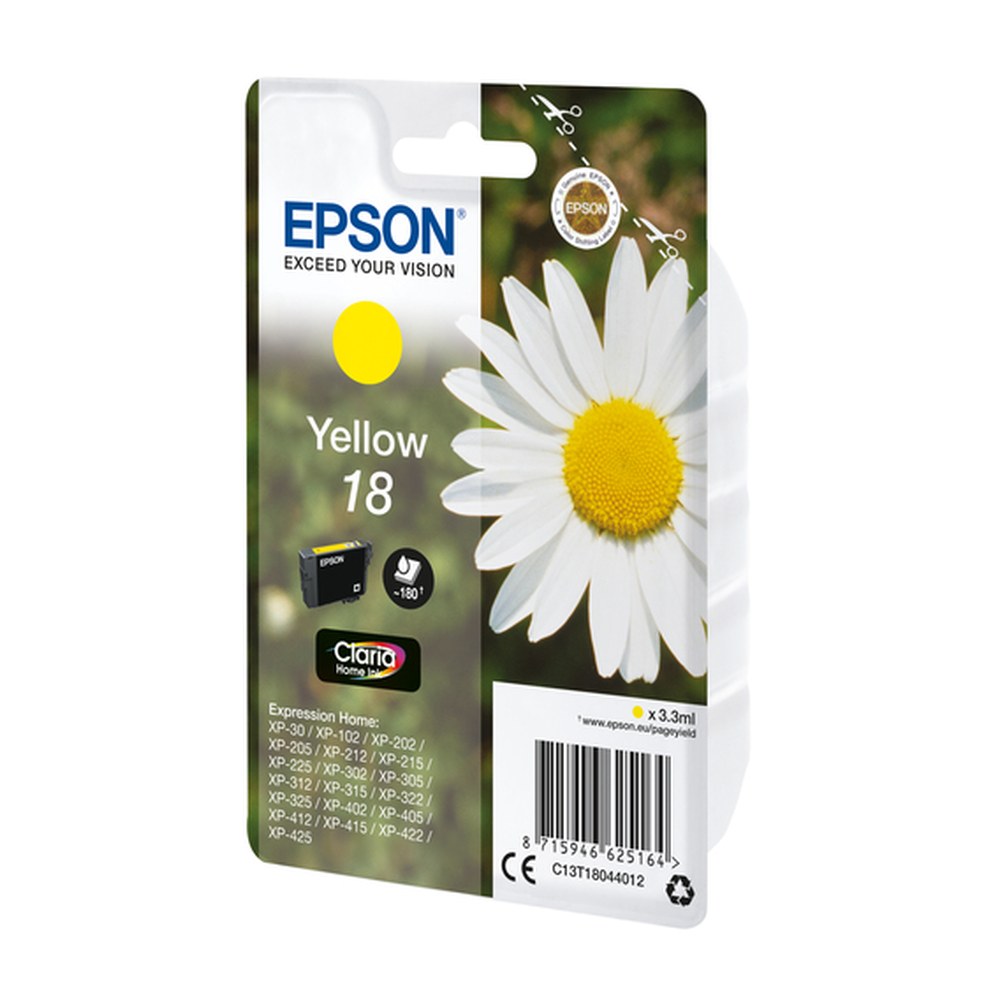Cartouche d'origine Epson C13T18044022 / 18 - jaune