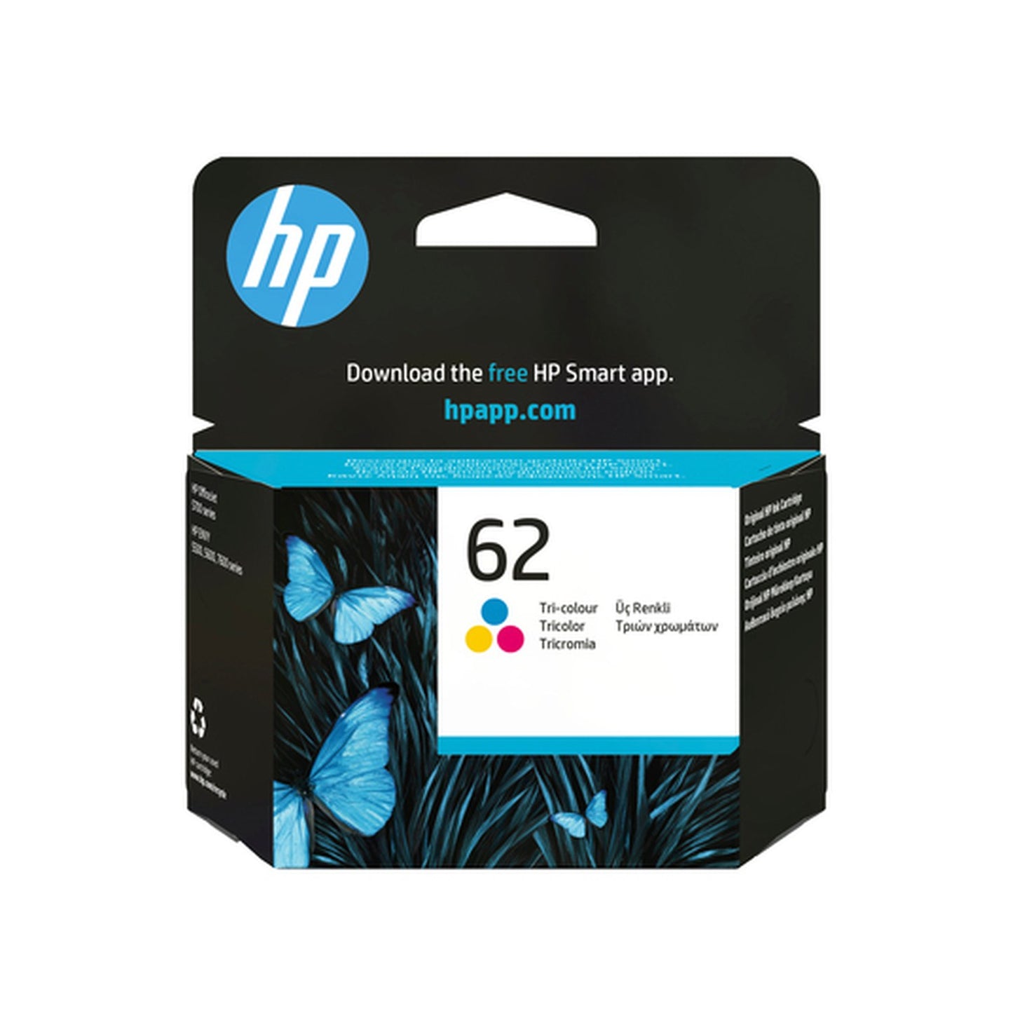 Cartouche Jet d'encre de Marque HP C2P06AE N°62 Couleur (4,5ml 165 pages)