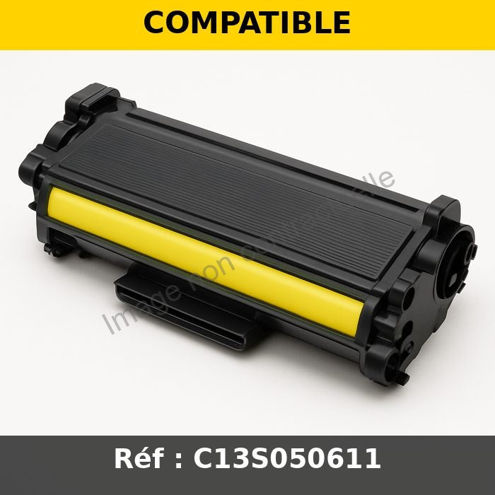 Cartouche Laser Compatible Epson C13S050611 Jaune (1400 pages)