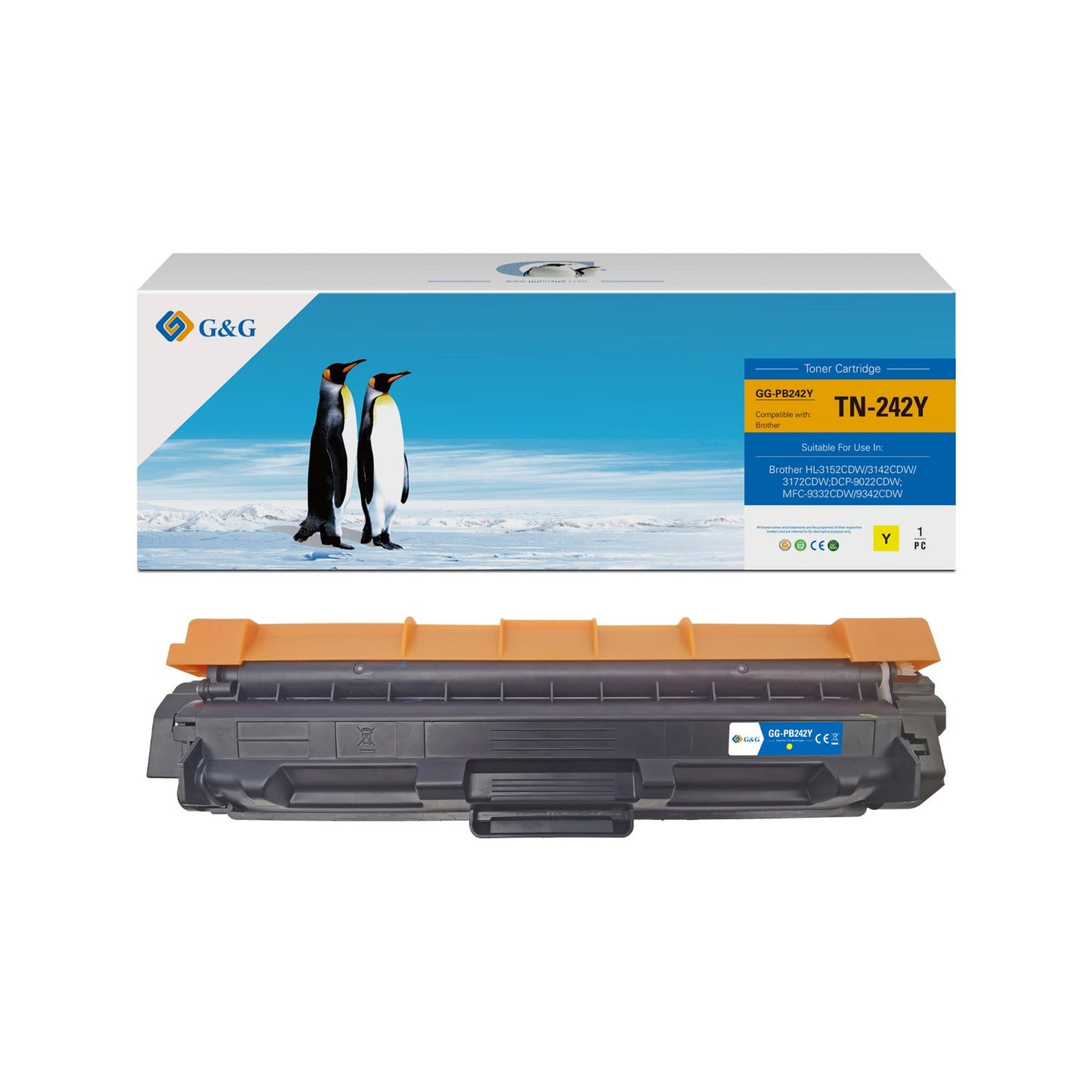 Toner compatible premium Brother TN246Y - jaune