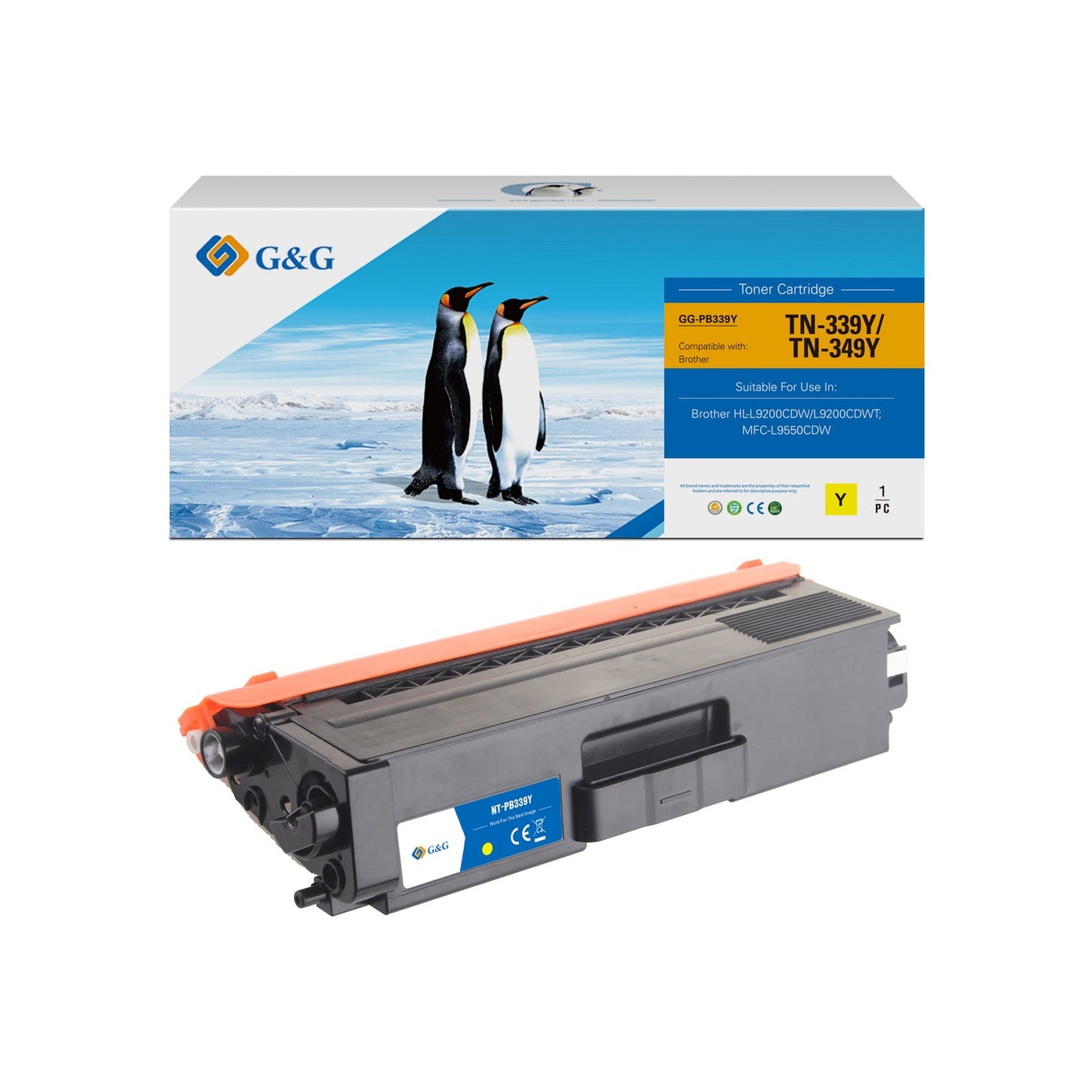 Toner compatible premium Brother TN329Y - jaune