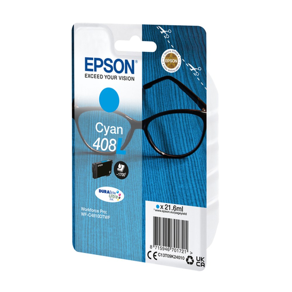 Cartouche compatible premium Epson C13T09K24010 / 408L - cyan