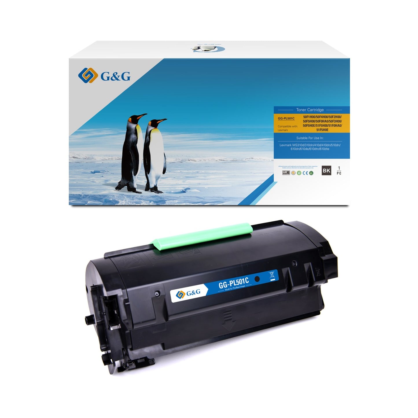 Toner compatible premium Lexmark 50F2H00 / 502H - noir