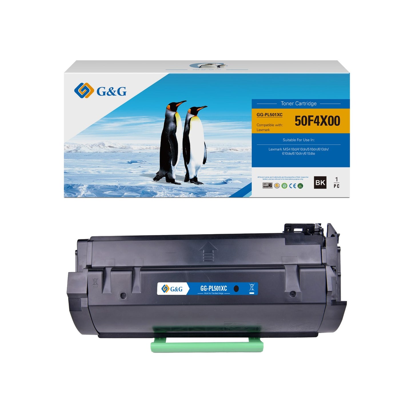 Toner compatible premium Lexmark 50F2X00 / 502X - noir