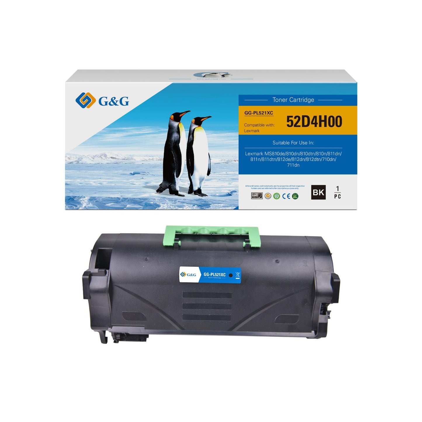 Toner compatible premium Lexmark 52D2H00 / 522H - noir