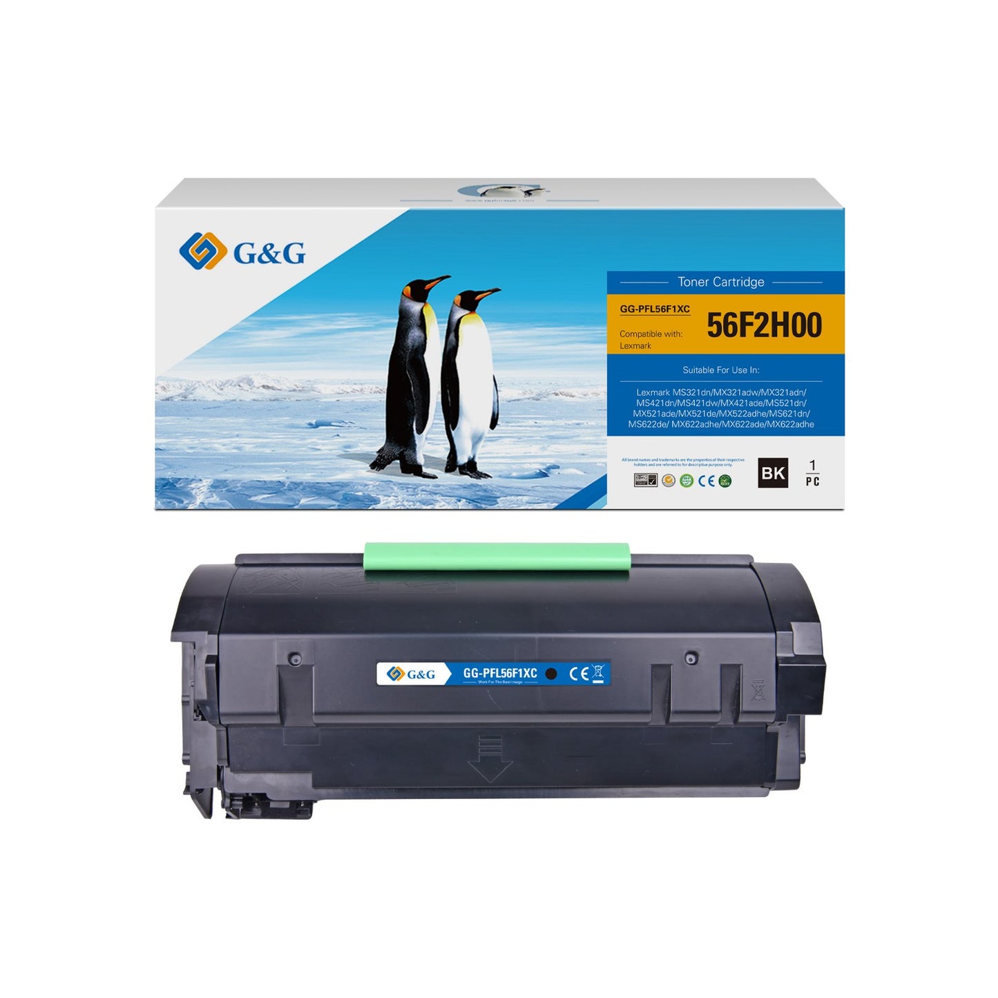 Toner compatible premium Lexmark 56F2H00 - noir