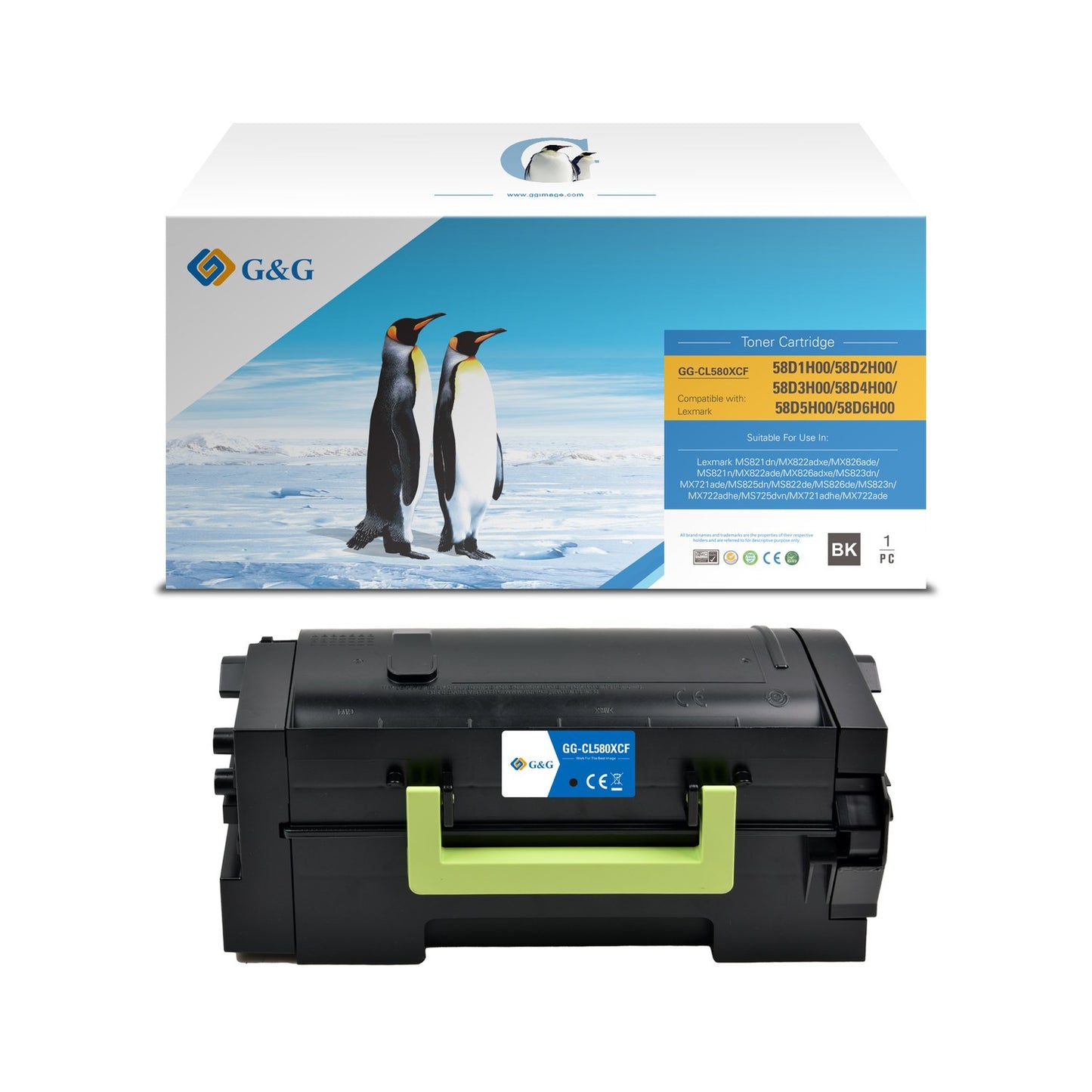 Toner compatible premium Lexmark 58D2H00 - noir