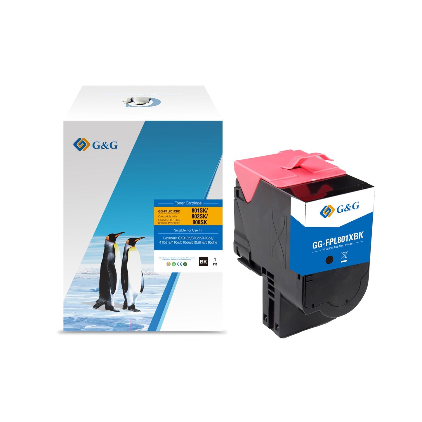 Toner compatible premium Lexmark 80C2SKE / 802SK - noir