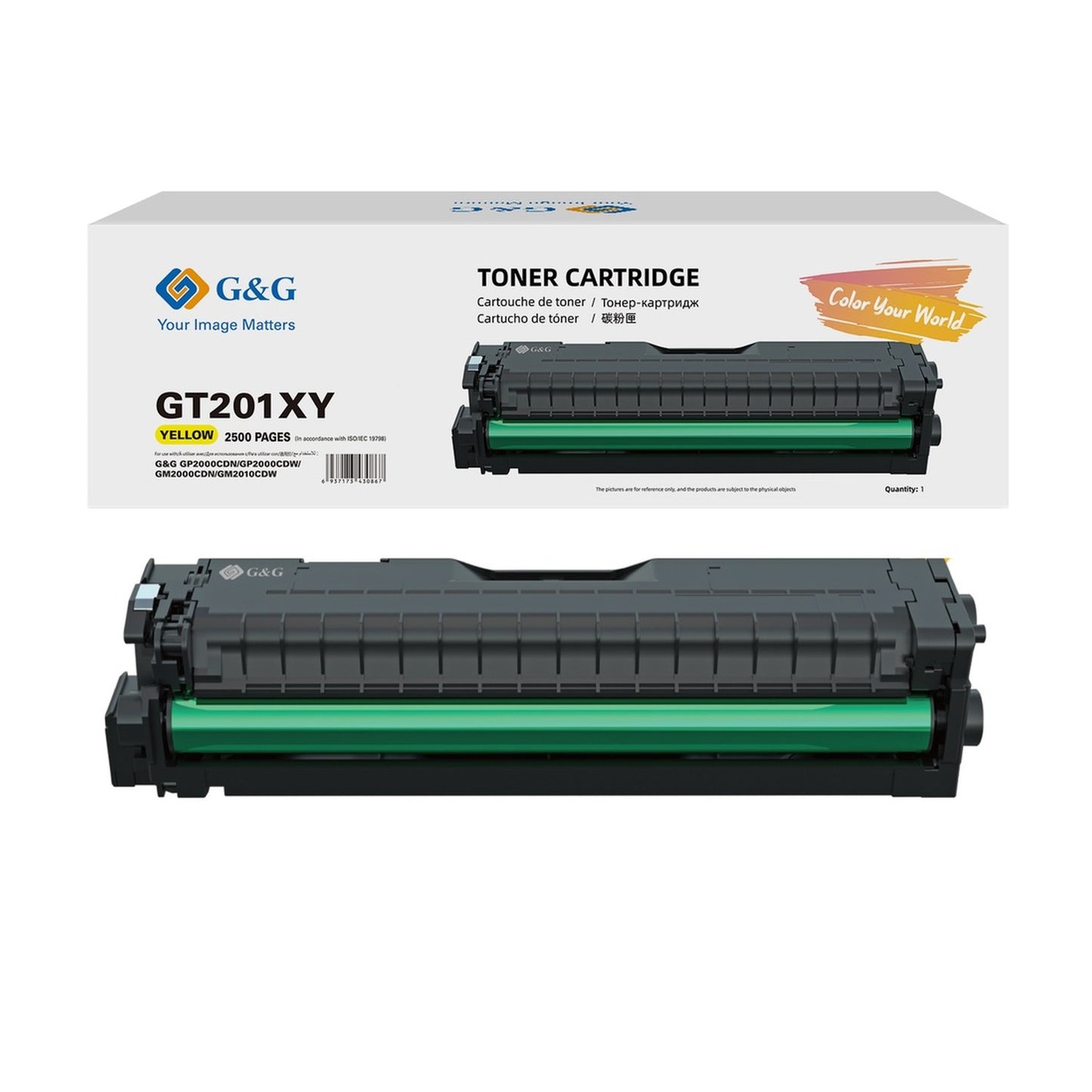 Toner premium G&G Image GT201XYEV - jaune