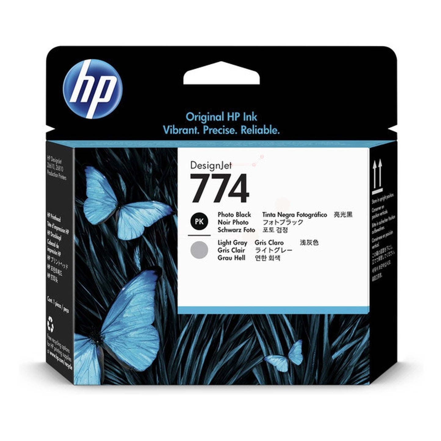 Tête d'impression d'origine HP P2W01A / 774 - noire, cyan