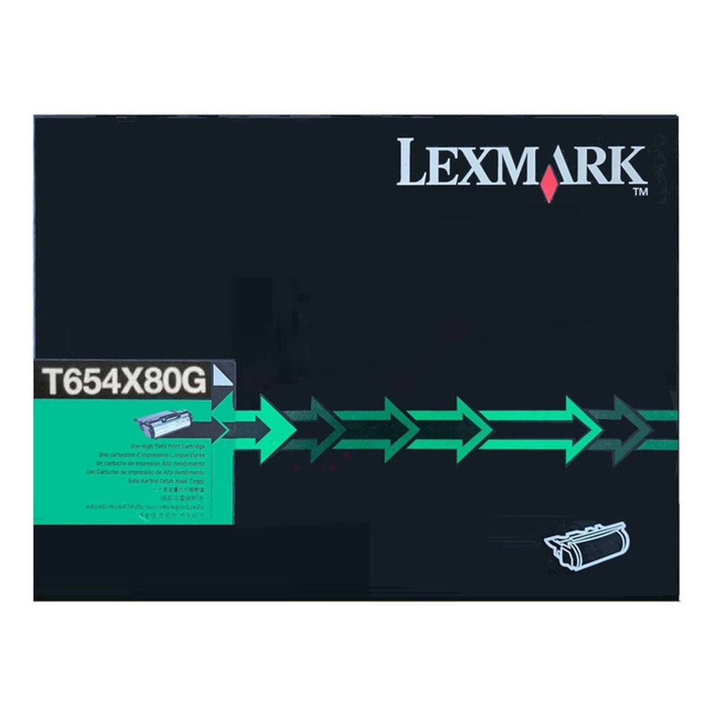 Toner d'origine Lexmark T654X80G - noir