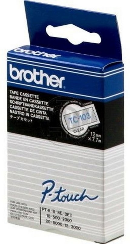 Ruban cassette d'origine Brother TC103 - transparent, bleu