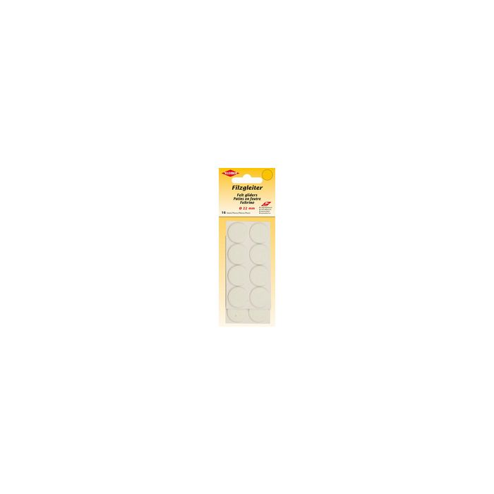 KLEIBER Patins en feutre, diamètre : 22 mm, blanc
