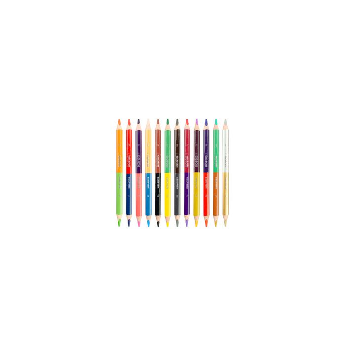Kores Crayon de couleur Kolores JUMBO DUO, étui carton de 12